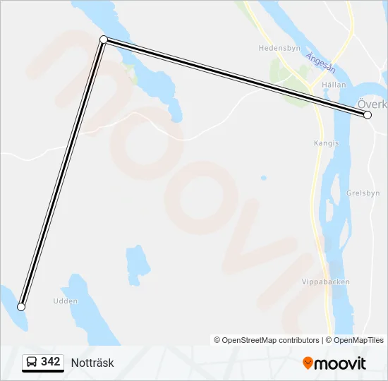 342 Bus Line Map