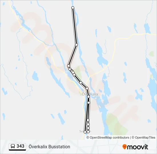 343 Bus Line Map