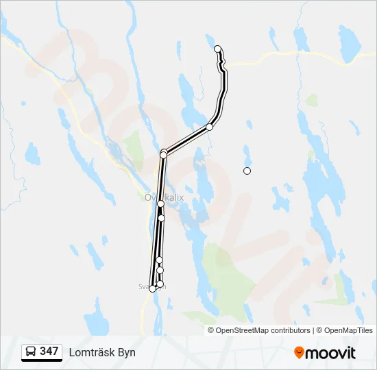 347 Bus Line Map