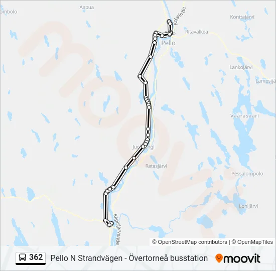 362 Bus Line Map