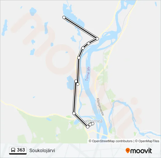 363 Bus Line Map