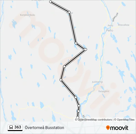 363 Bus Line Map