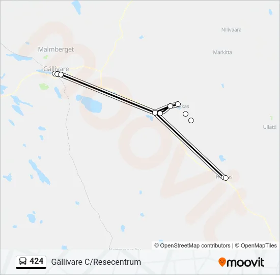 424 Bus Line Map
