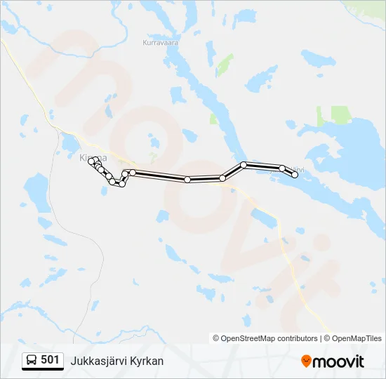 501 Bus Line Map