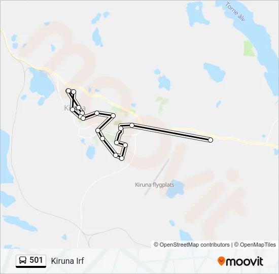 501 Bus Line Map