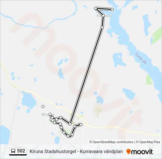 502 Bus Line Map