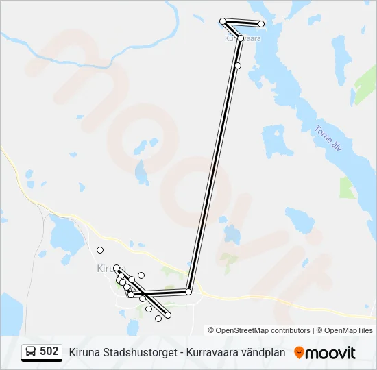 502 Bus Line Map