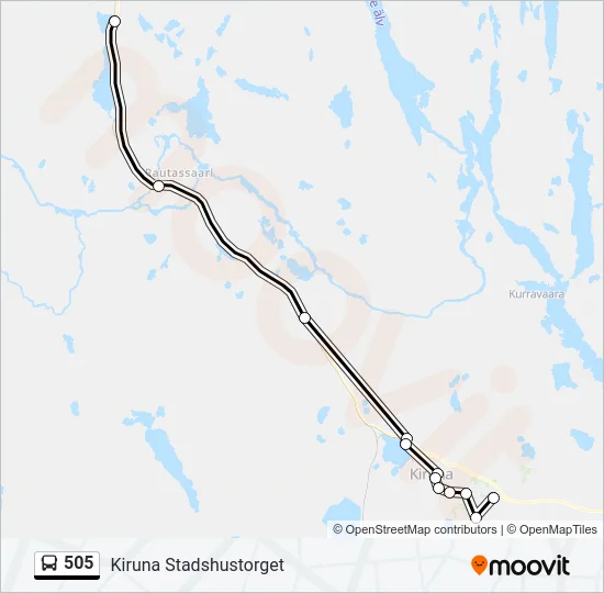 505 Bus Line Map