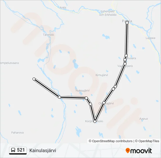 521 Bus Line Map