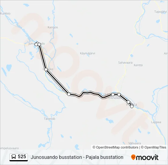 525 Bus Line Map