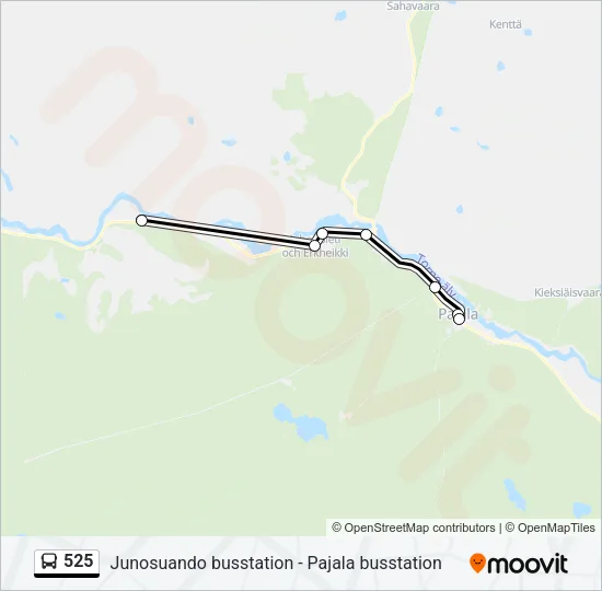 525 Bus Line Map