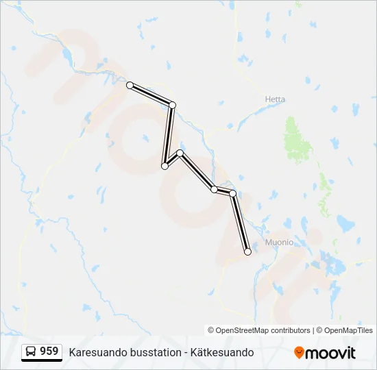 959 Bus Line Map