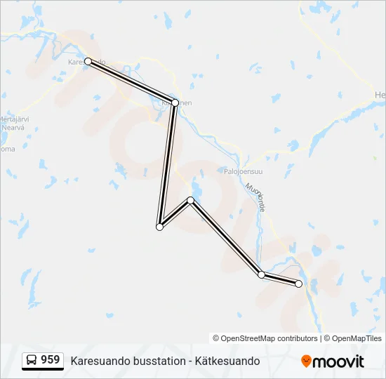 959 Bus Line Map