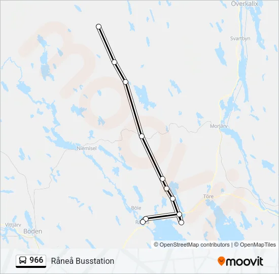 966 Bus Line Map