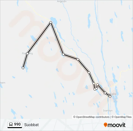 990 Bus Line Map