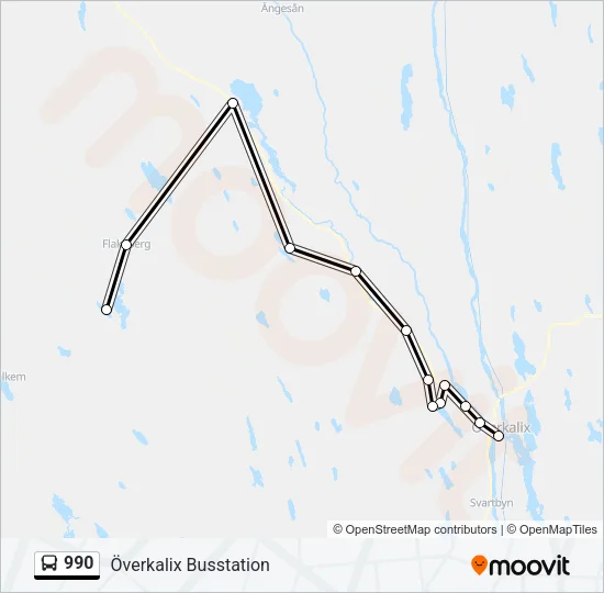 990 Bus Line Map