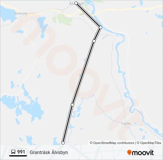 991 Bus Line Map