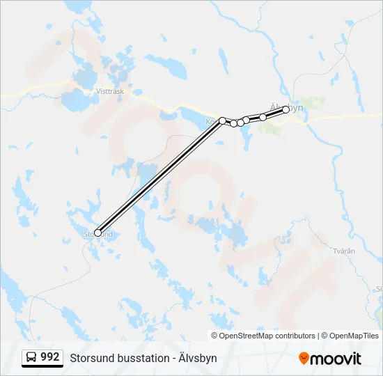 992 Bus Line Map