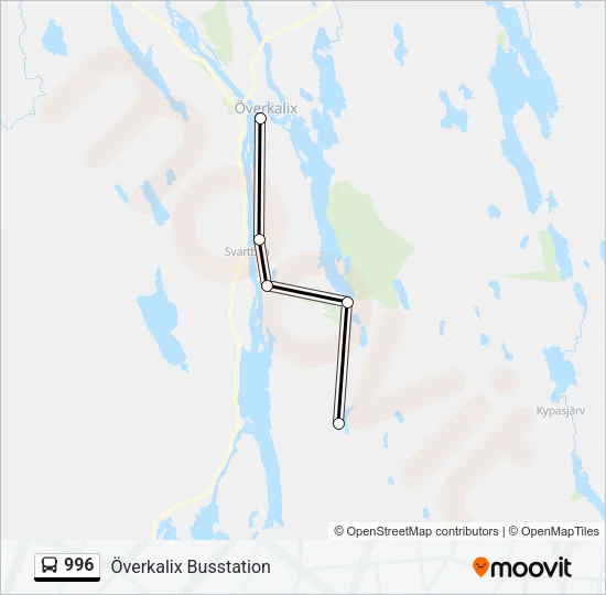 996 Bus Line Map