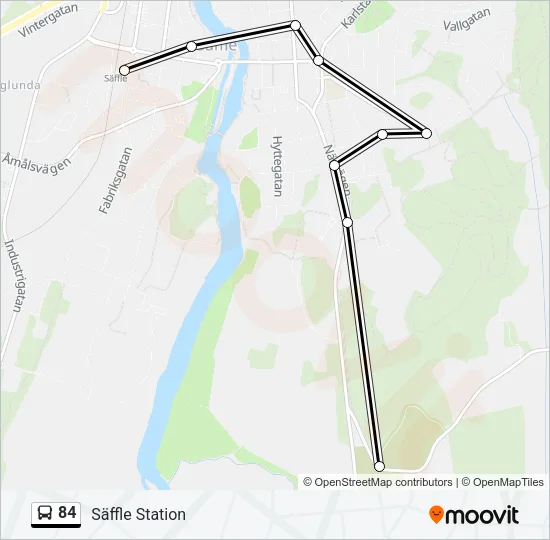 84 Bus Line Map