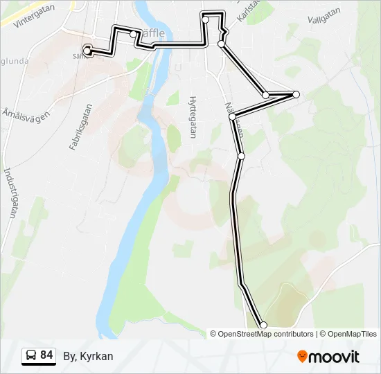 84 Bus Line Map
