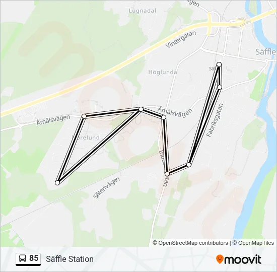 85 Bus Line Map