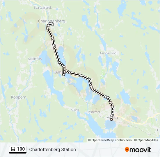100 Bus Line Map