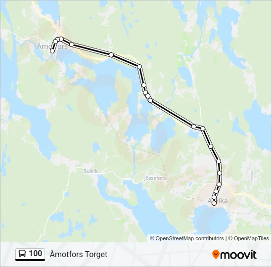 100 Bus Line Map