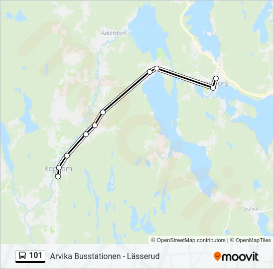 101 Bus Line Map