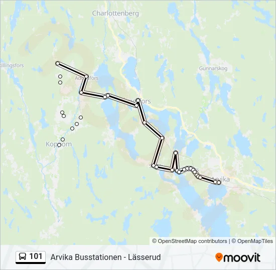 101 Bus Line Map
