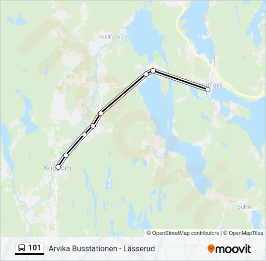 101 Bus Line Map
