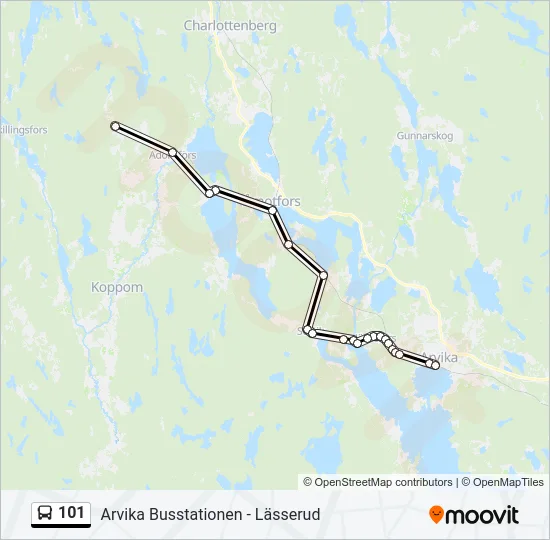 101 Bus Line Map