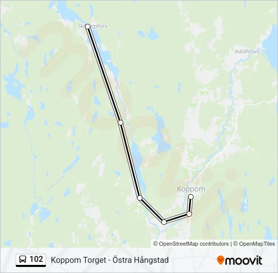 102 Bus Line Map