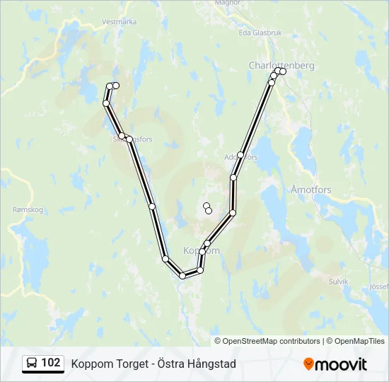 102 Bus Line Map