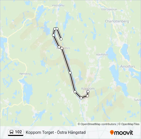 102 Bus Line Map