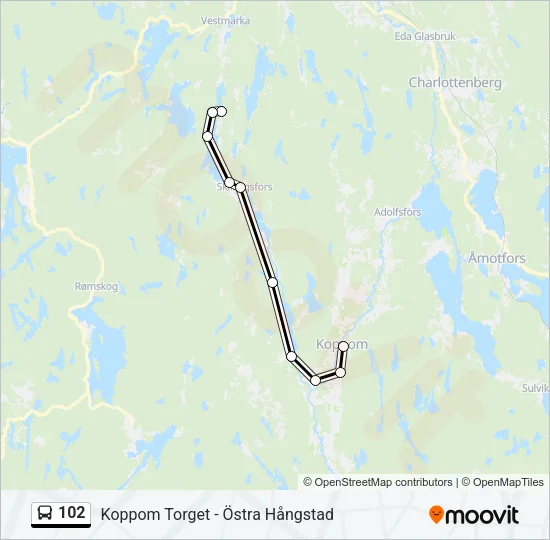 102 Bus Line Map
