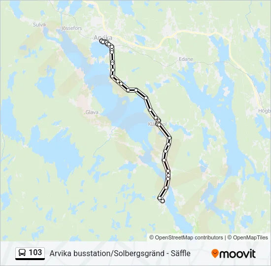 103 Bus Line Map