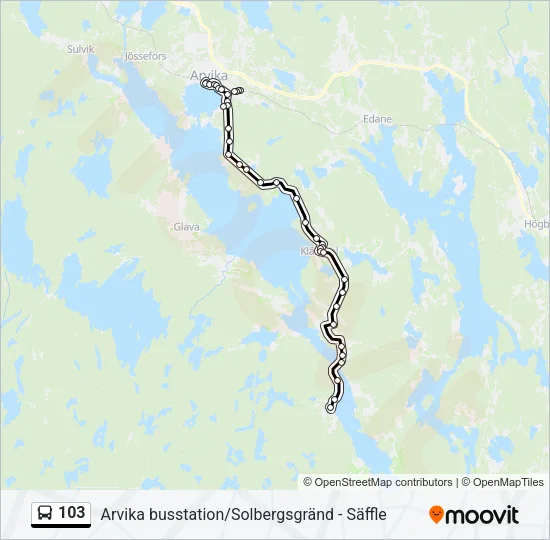 103 Bus Line Map