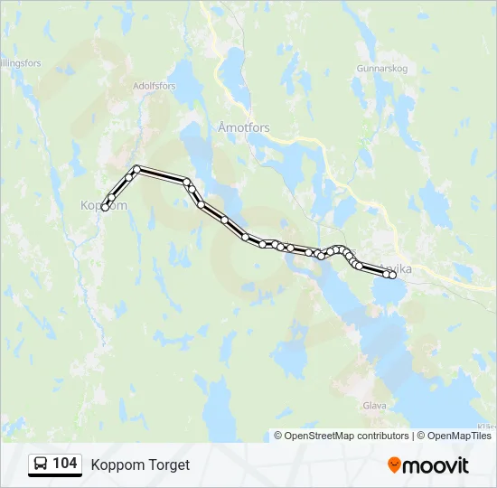 104 Bus Line Map