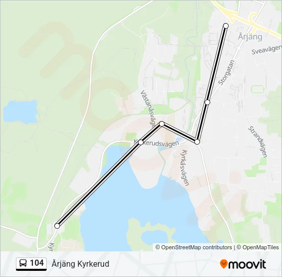 104 Bus Line Map