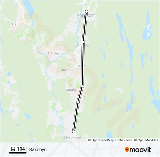 104 Bus Line Map