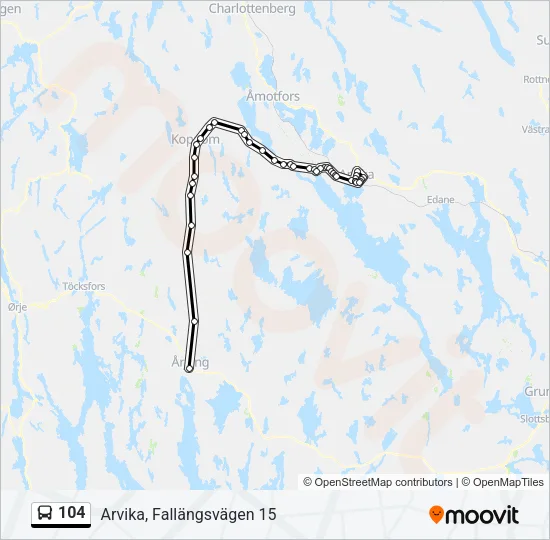 104 Bus Line Map