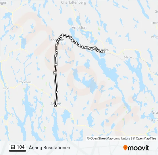 104 Bus Line Map