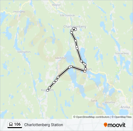 106 Bus Line Map