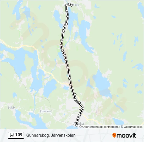 109 Bus Line Map
