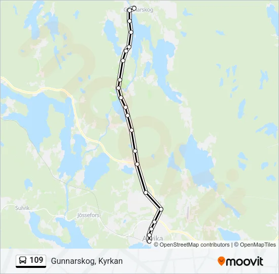 109 Bus Line Map