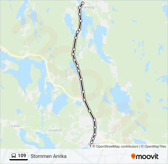 109 Bus Line Map