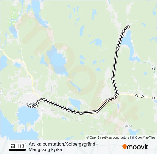113 Bus Line Map
