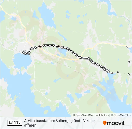 115 Bus Line Map