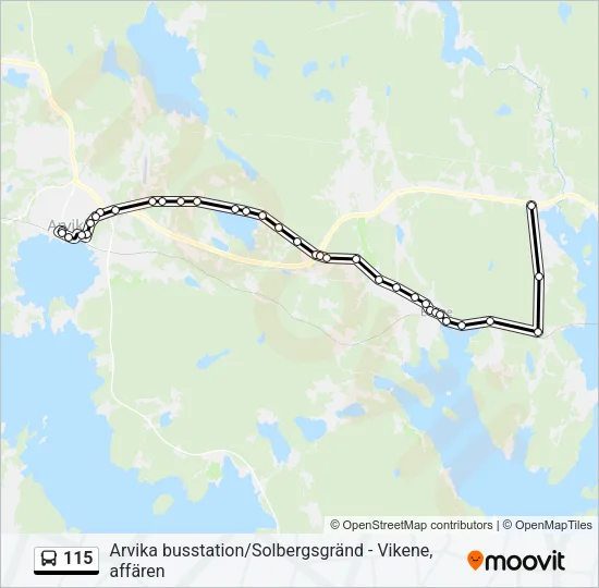 115 Bus Line Map